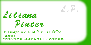liliana pinter business card